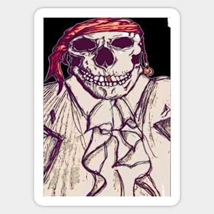 Comic pirate skull Sticker